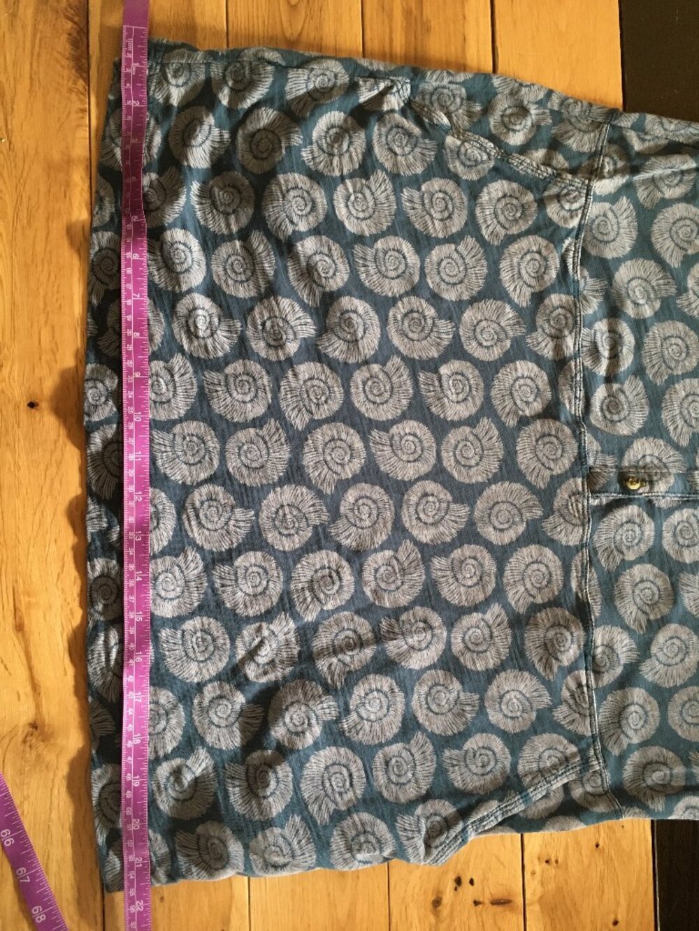 Ammonite Paleontologist Print Cotton Blue & White Tunic Dress/Top - EU42 - Picture 14 of 16